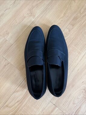 Giorgio Armani Navy Penny Loafers